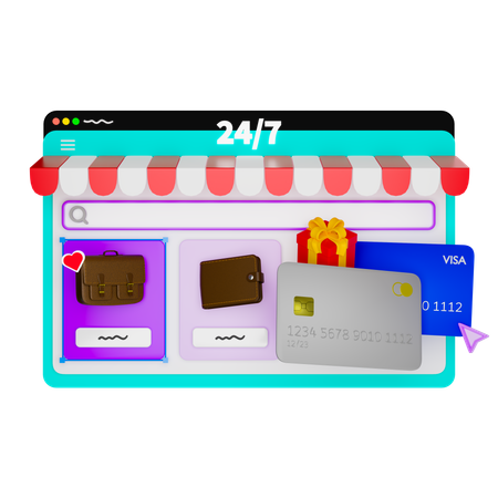 Free Site de compras  3D Icon