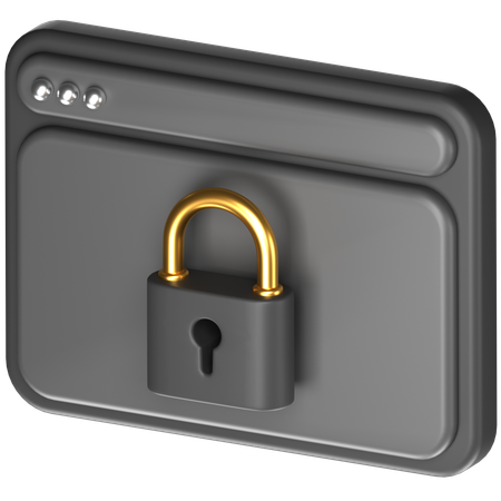 Free Site Web sécurisé  3D Icon