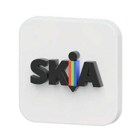 Free Skia Logo 3D Illustration