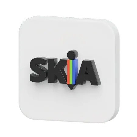 Free Skia Logo 3D Illustration