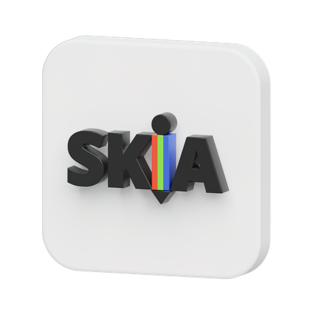 Free Skia Logo  3D Illustration