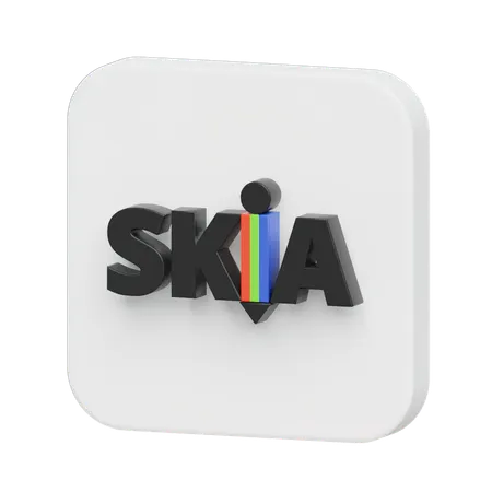 Free Skia Logo  3D Illustration