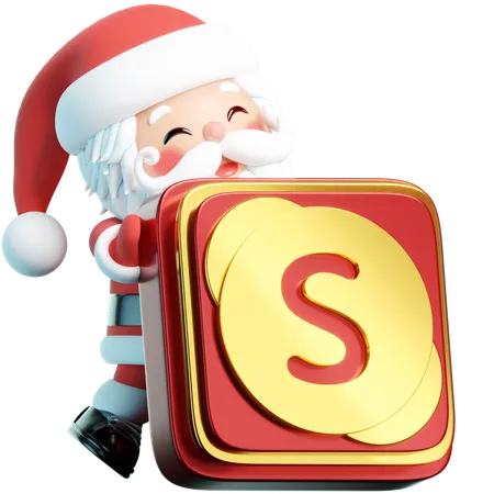 Free Skype Portrays Santa Featuring The Skype Logo In A Communicative 3 D Environment Spreading Holiday Greetings And Connections 3D Icon