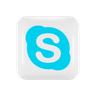 3d 3d skype logo