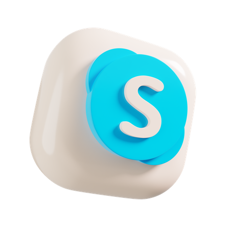 Free Skype  3D Logo