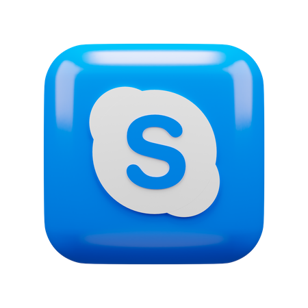 Free Skype  3D Logo