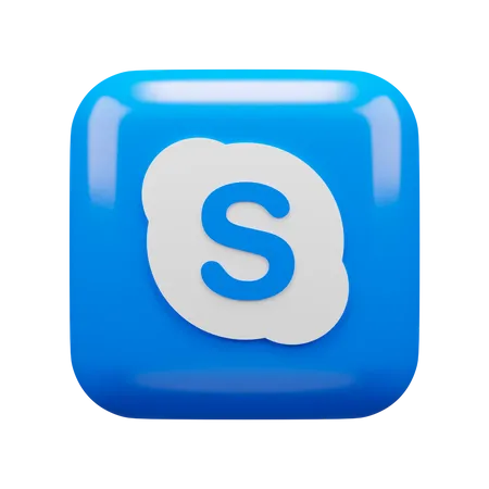 Free Skype  3D Logo