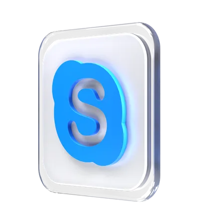 Free Skype  3D Logo