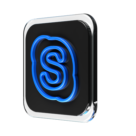 Free Skype  3D Logo