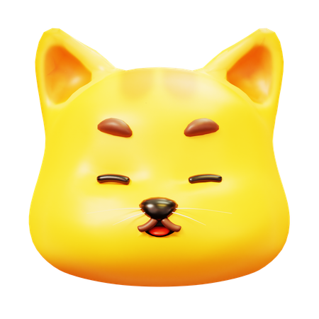 Free Smiling Cat  3D Icon