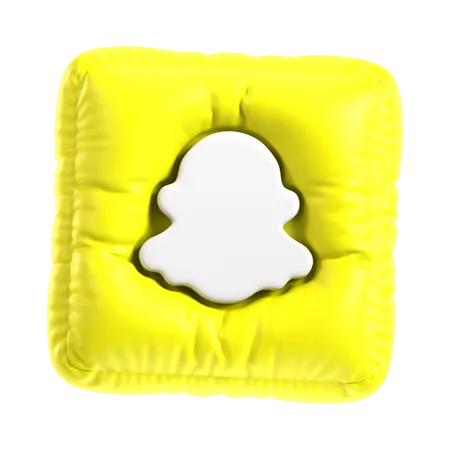Free 3 D Inflated Snapchat Logo 3D Icon