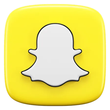 Free Visually Appealing Snapchat Ghost Logo 3D Icon