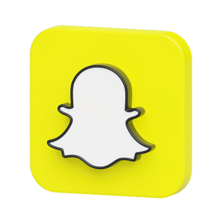 Free Snapchat Logo  3D Illustration