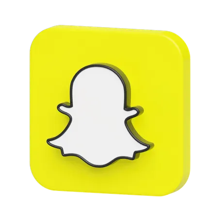 Free Snapchat Logo  3D Illustration
