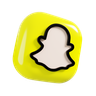 snapchat logo 3d logo