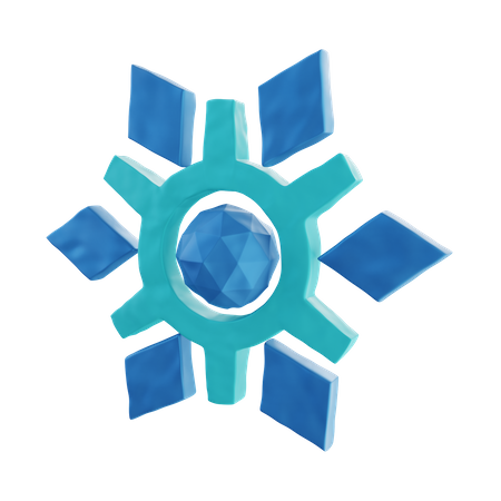 Free Snowflake arrow  3D Illustration