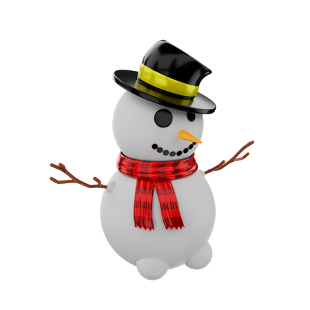 Free Snowman  3D Illustration