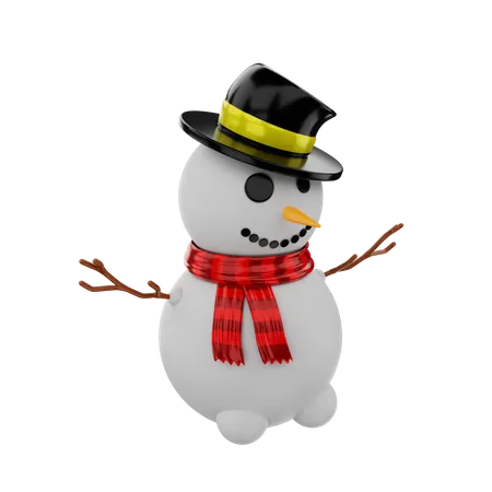 Free Snowman  3D Illustration