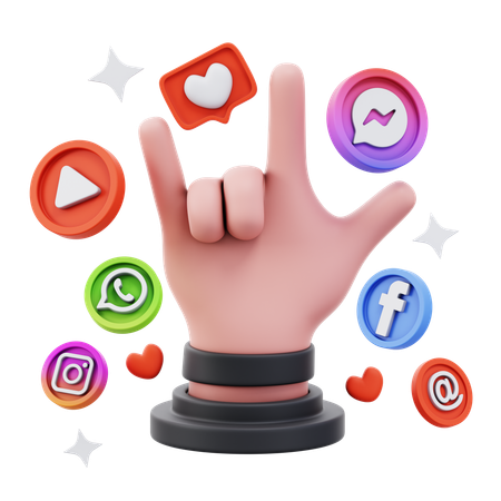 Free Social Media Activities  3D Icon