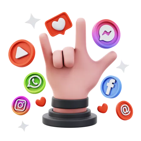 Free Social Media Activities  3D Icon