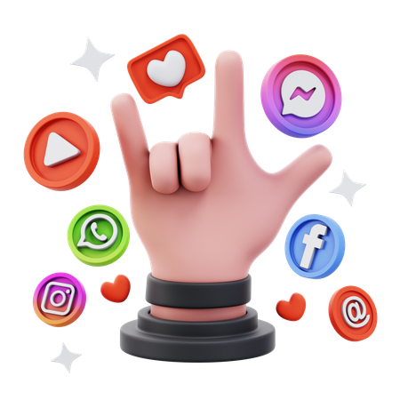 Free Social Media Activities  3D Icon