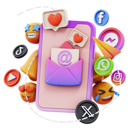 Free Social Media Email  3D Icon