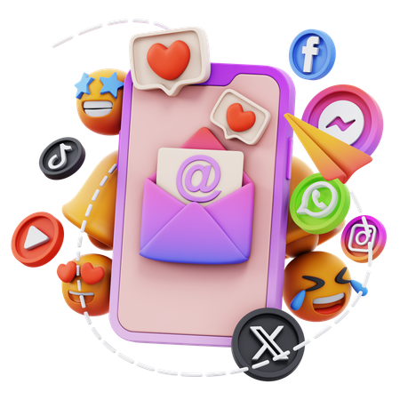 Free Social Media Email  3D Icon
