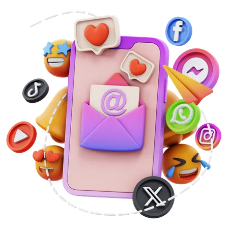 Free Social Media Email  3D Icon