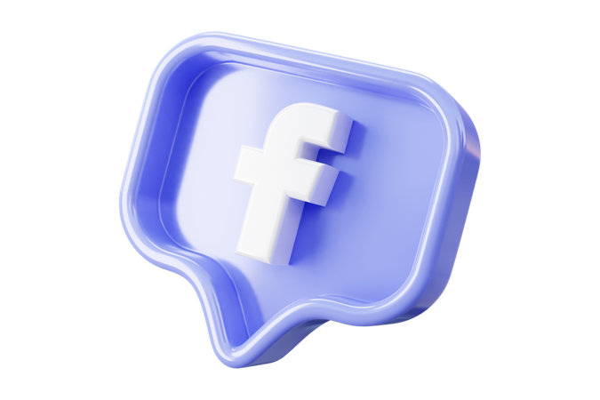 Free Social media facebook  3D Icon
