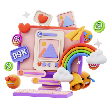 Free Social Media Fan Page  3D Icon
