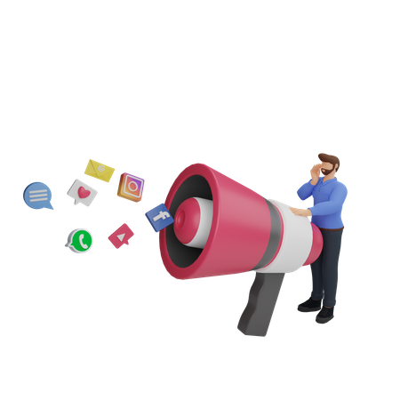 Free Social media influencer  3D Icon
