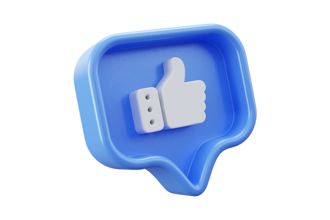 Free Social media like emoji  3D Icon