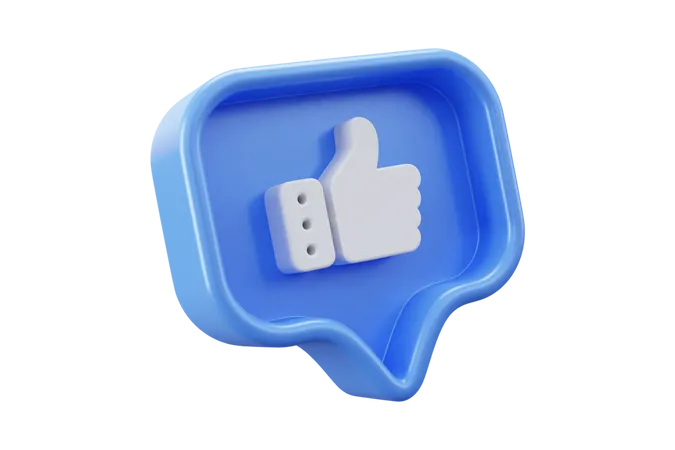 Free Social media like emoji  3D Icon