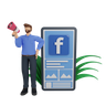 facebook ads 3d logo