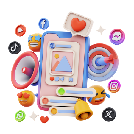 Free ソーシャルメディアメッセージ  3D Icon