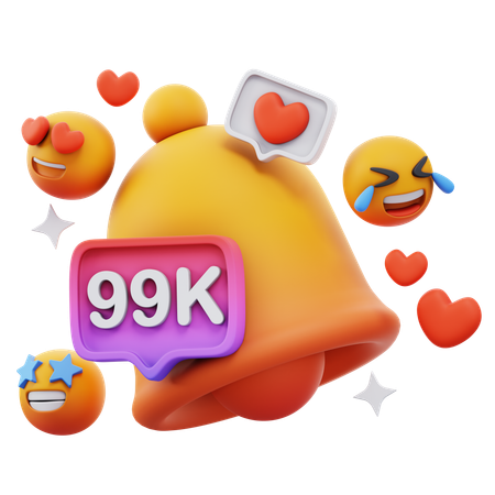 Free ソーシャルメディア通知  3D Icon