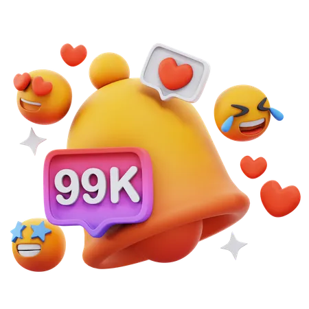 Free ソーシャルメディア通知  3D Icon