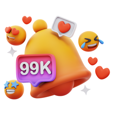 Free Social Media Notifications  3D Icon