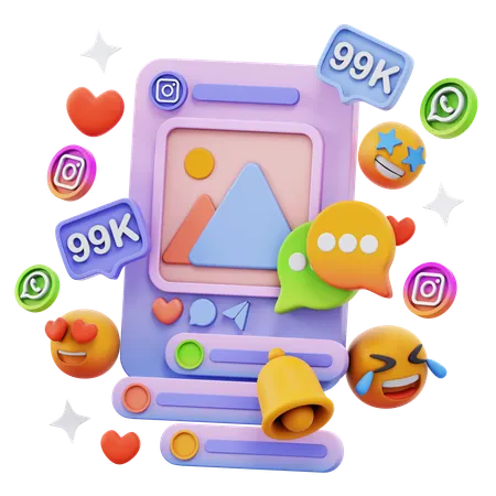 Free Social Media Pages  3D Icon