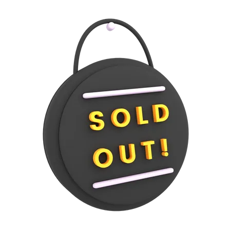 Free Sold Out Sign  3D Icon