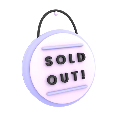 Free Sold Out Sign  3D Icon