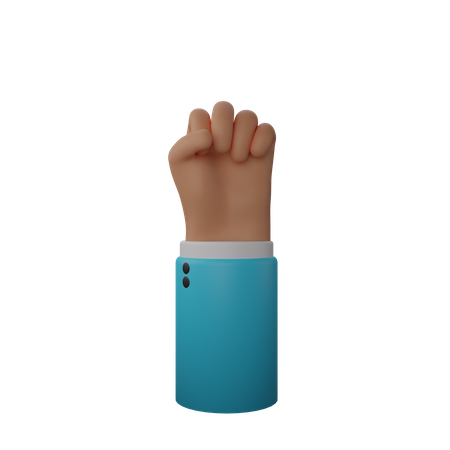 Free Solidarity Fist Hand Sign  3D Icon