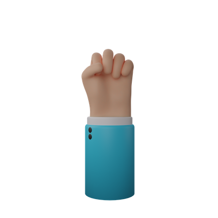 Free Solidarity Fist Hand Sign  3D Illustration