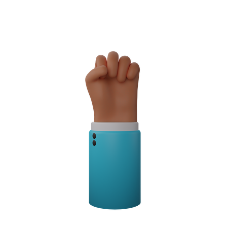 Free Solidarity Fist Hand Sign  3D Illustration