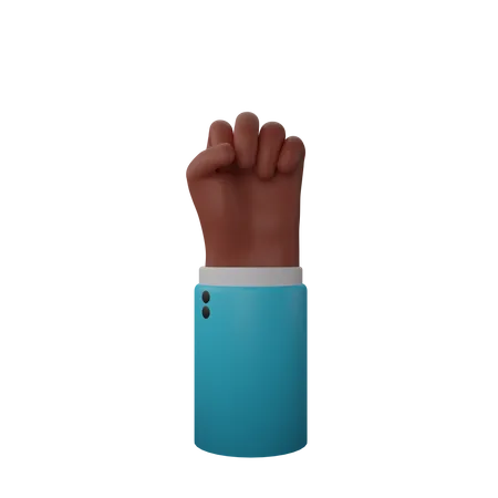 Free Solidarity Fist Hand Sign  3D Illustration