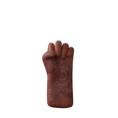 Free Solidarity Fist Sign 3D Illustration