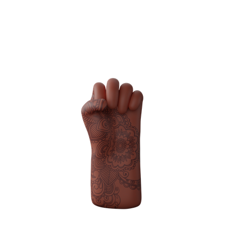 Free Solidarity Fist Sign  3D Icon