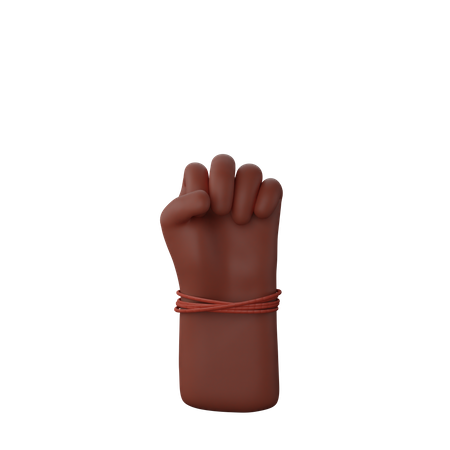 Free Solidarity Fist Sign  3D Illustration