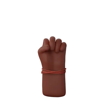 Free Solidarity Fist Sign  3D Illustration