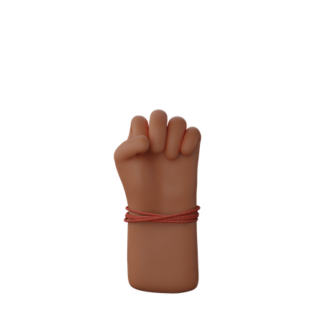 Free Solidarity Fist Sign  3D Illustration